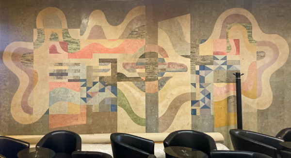 Štukolustro vo vestibule hotela Budovateľ