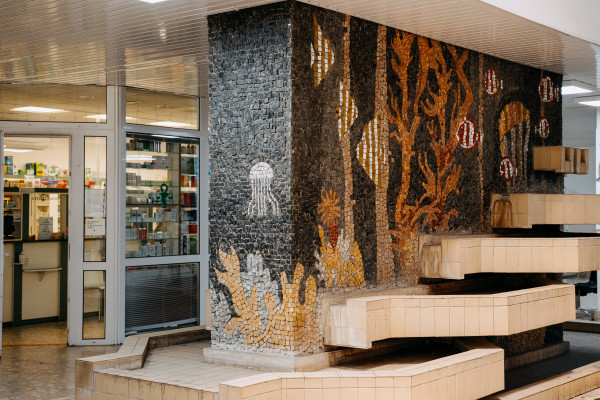 Fontána vo vestibule polikliniky dospelých