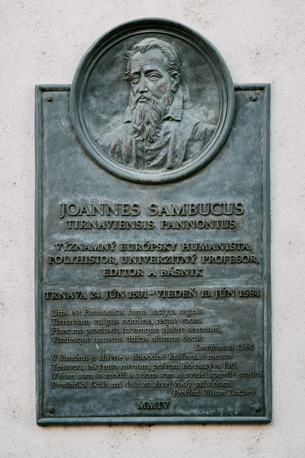 Pamätná tabuľa Jána Sambucusa