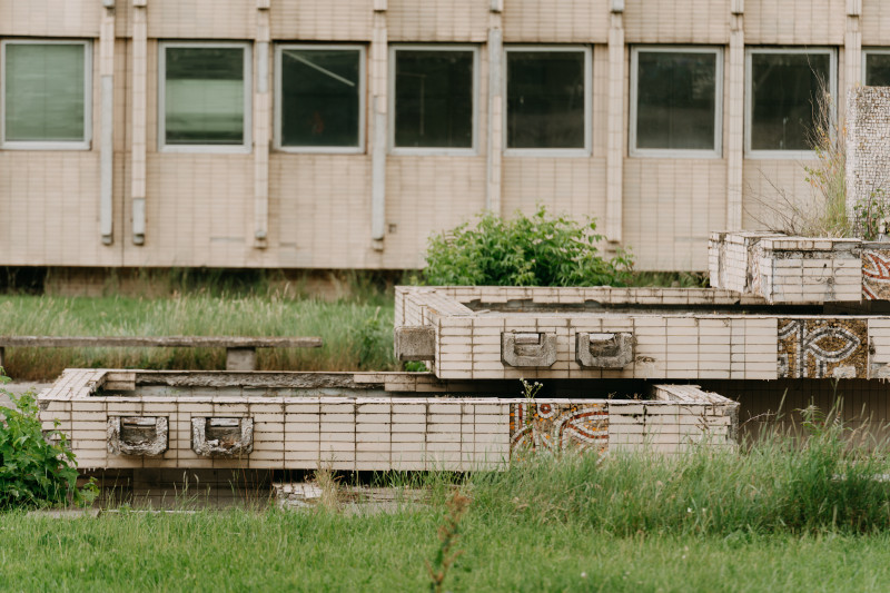 Fontána v areáli nemocnice