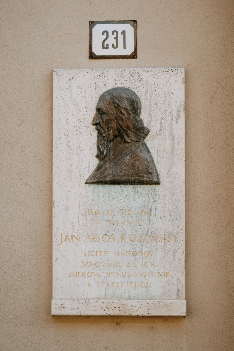 Pamätná tabuľa návštevy Jána Amosa Komenského