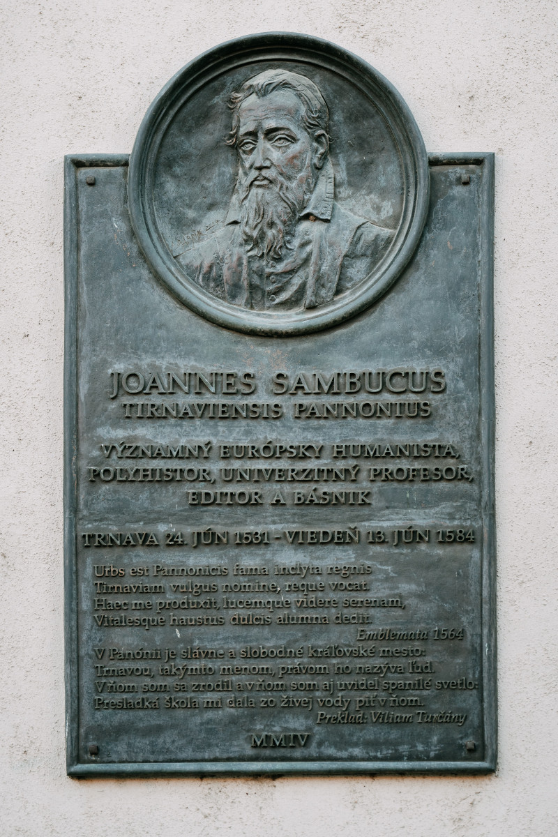 Pamätná tabuľa Jána Sambucusa