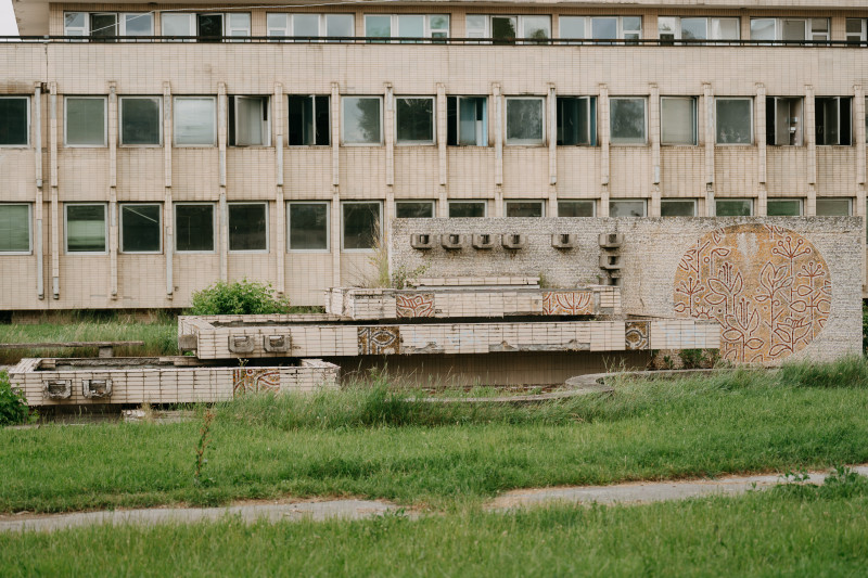 Fontána v areáli nemocnice